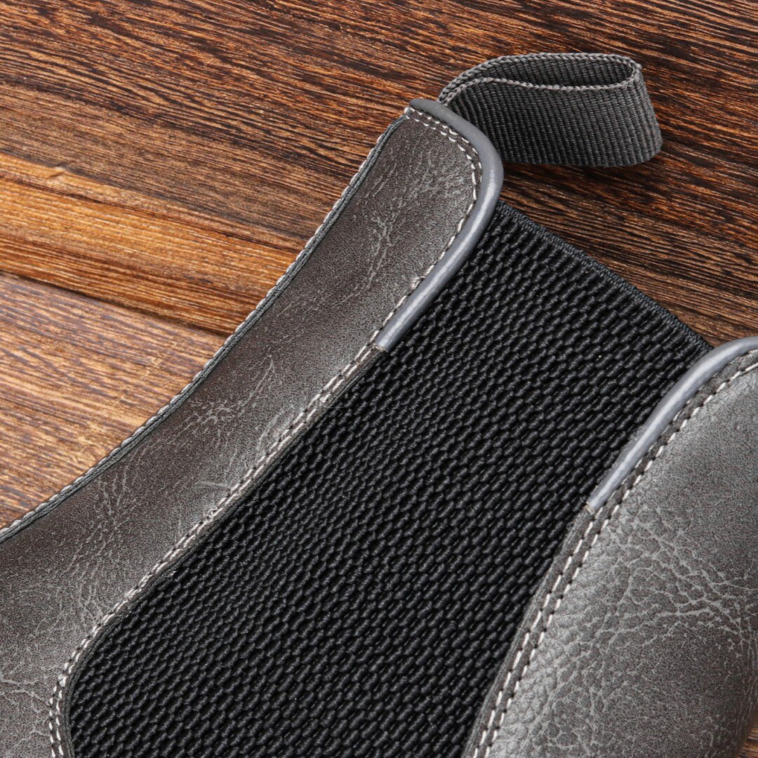 HECRAFTED 39~48 Brogue chelsea boots comfortable brand fashion 2023 boots leather