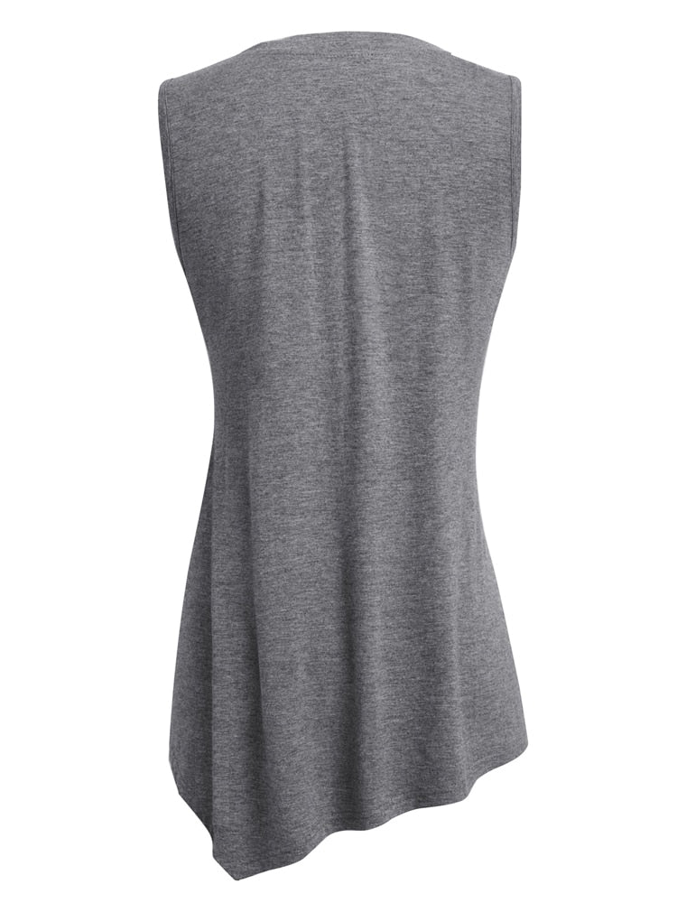 Nice-forever Summer Women Classy Plain Tank T-shirts Casual Shift Tees tops 1btyT037