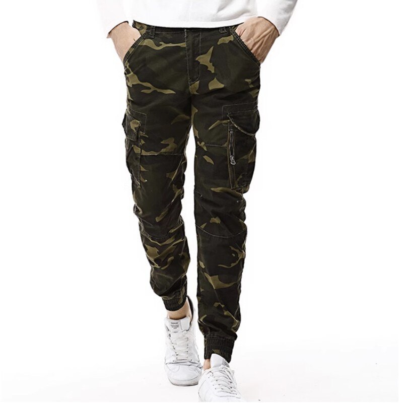 2023 New Brand Mens Cargo Pants Camouflage Men Streetwear Track Pant Military Pencil Pant Zipper Fly Casual Youth Joggers