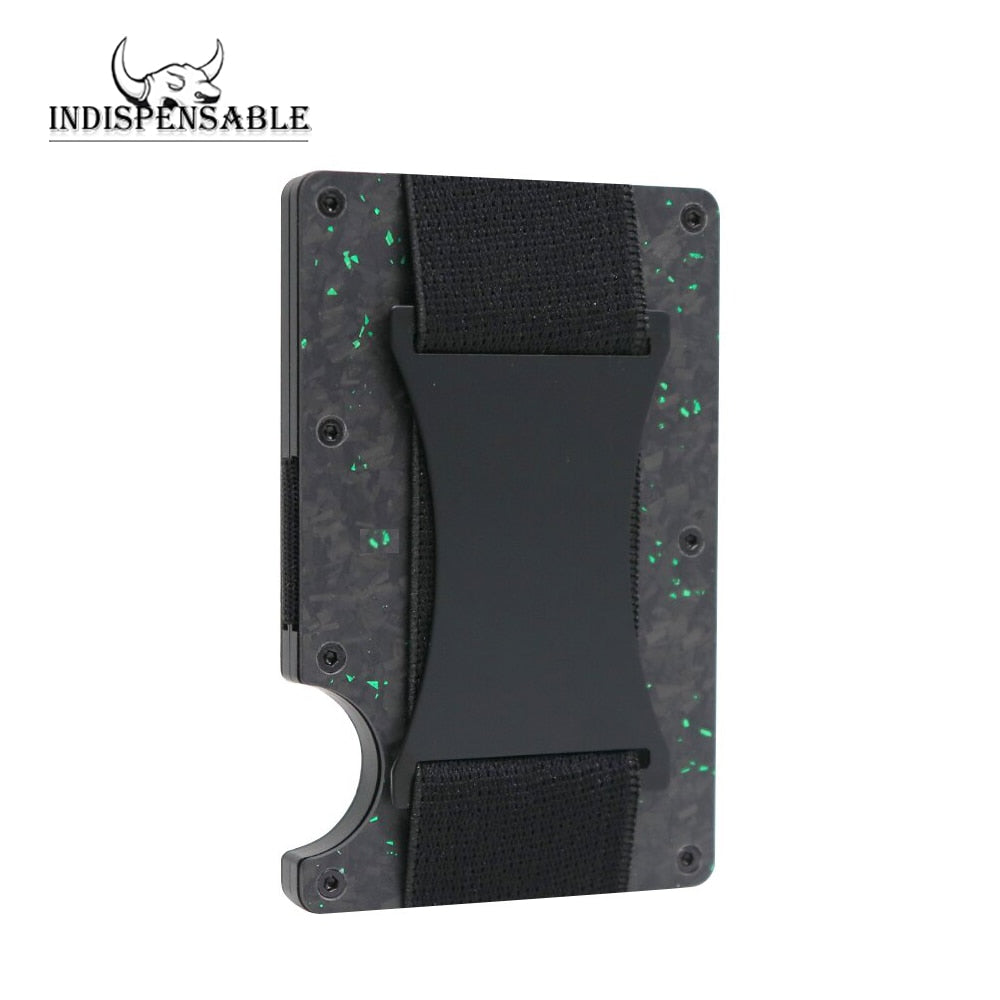 Forged Carbon Fiber Minimalist Slim Wallet Carteira for Men Cartera Tarjetero Hombre RFID Cashback Credit Card Holder Luxury