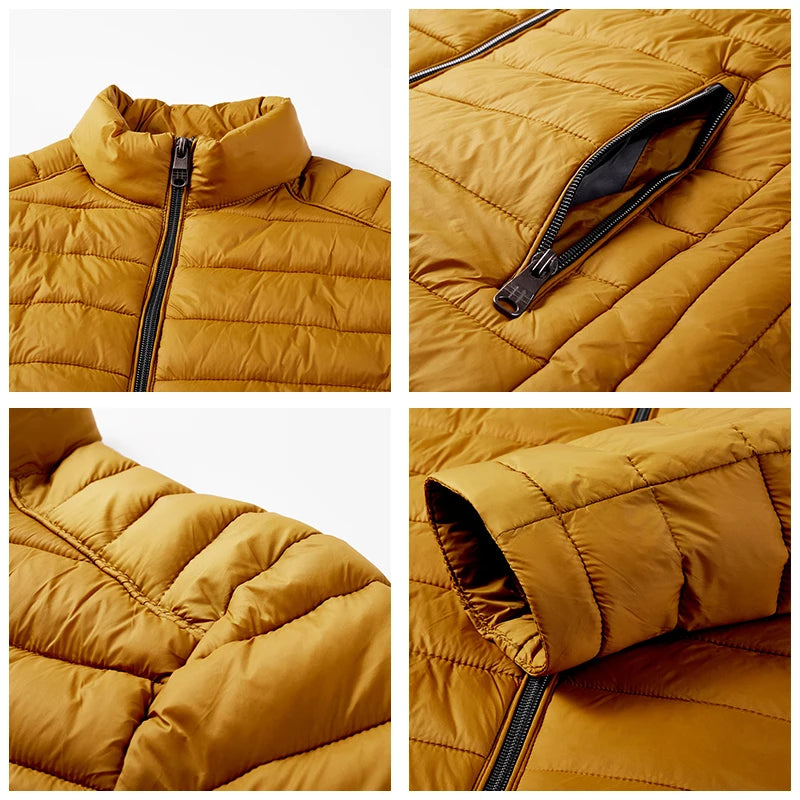 Men 2023 Autumn Winter New Windproof Thick Warm Jacket Parka Coat Mens Fashion Stand Collar Outwear Men Classic Casual Parka Men