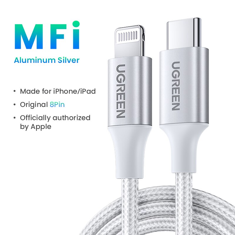【NEW】UGREEN MFi USB C to Lightning Cable PD 20W Fast Charging for iPhone 14 13 12 Pro Max Type C Phone Cable for iPad