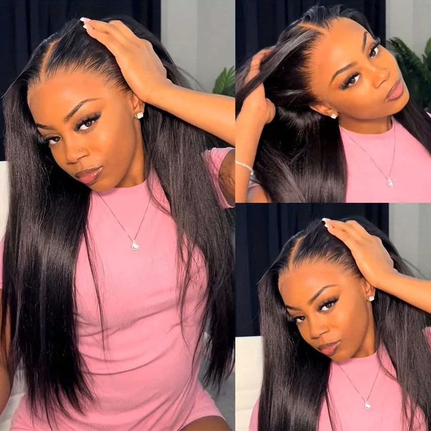 HD Transparent 13x4 13x6 Straight Lace Front Wig Brazilian Pre Plucked Lace Frontal 100% Human Hair Wigs For Women 4x4 5x5 Wig