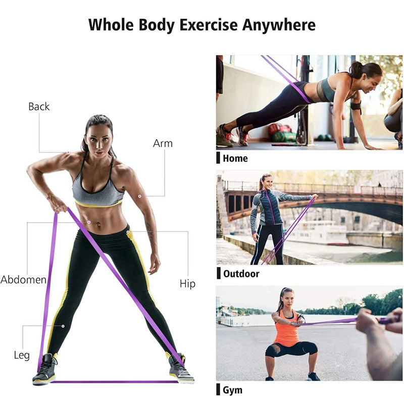 Pull Up Assist Bands Set 4pcs Resistance Bands For Fitness Workout Resistance Training Exercise Stretch Crossfit Yoga Home Gym