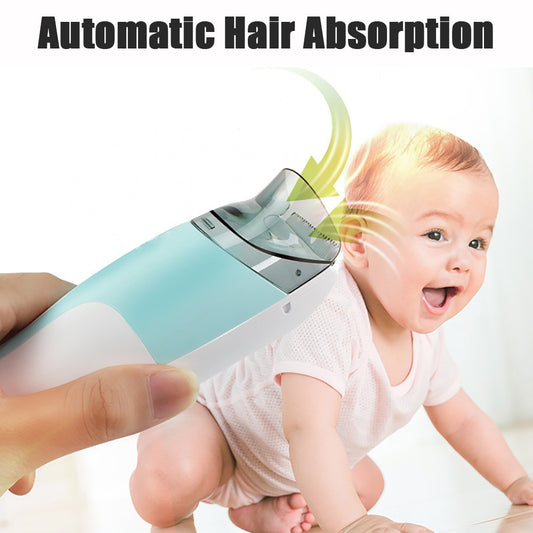 Waterproof Kids Hair Clipper Electric Automatic Gather Trimmer Baby Adult Mute Sleep Cut USB Recharging Home-Use Stainless steel