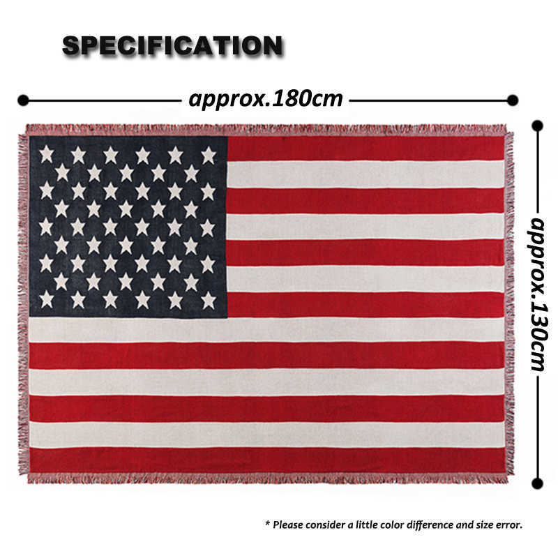 Knitted Throw Blanket Sofa Quilt Luxury USA 130x180cm Bedspread Chair Couch Table Cover Carpet For Home Hotel Travel Camping