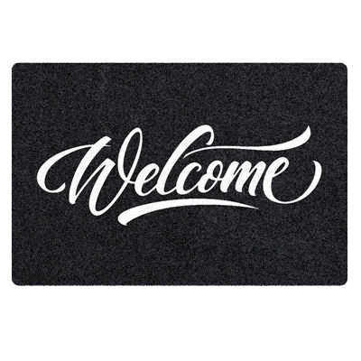 Home Deocorative Doormat Front Door Mat Outdoor Indoor Black Coffee Polyester Fiber Anti-Slip Floor Mat Carpet Shoes Clean Mats