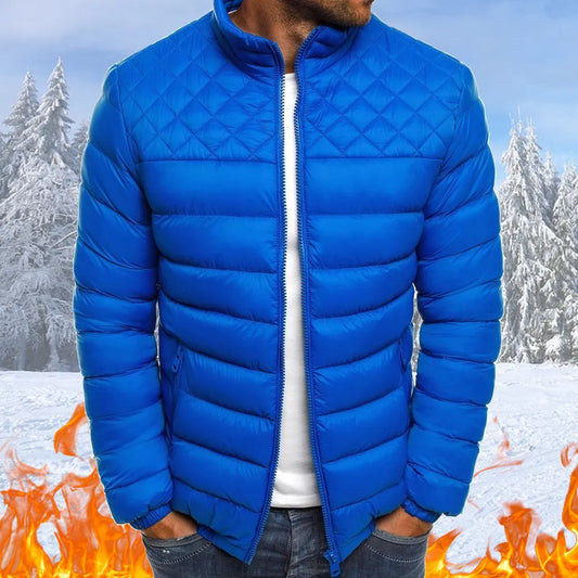 Mens Winter Jackets Casual Men's Outwear Coats Packable Lightweight Zipper Jacket Ski  Thicker Streetwear Fashion Male Clothes