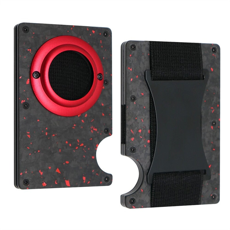 Airtag Apple Card Holder Rfid Aluminum Case Metal Wallet Credit ID Men Slim Business Cardholder Cash Strap Air Tag Carbon Fiber