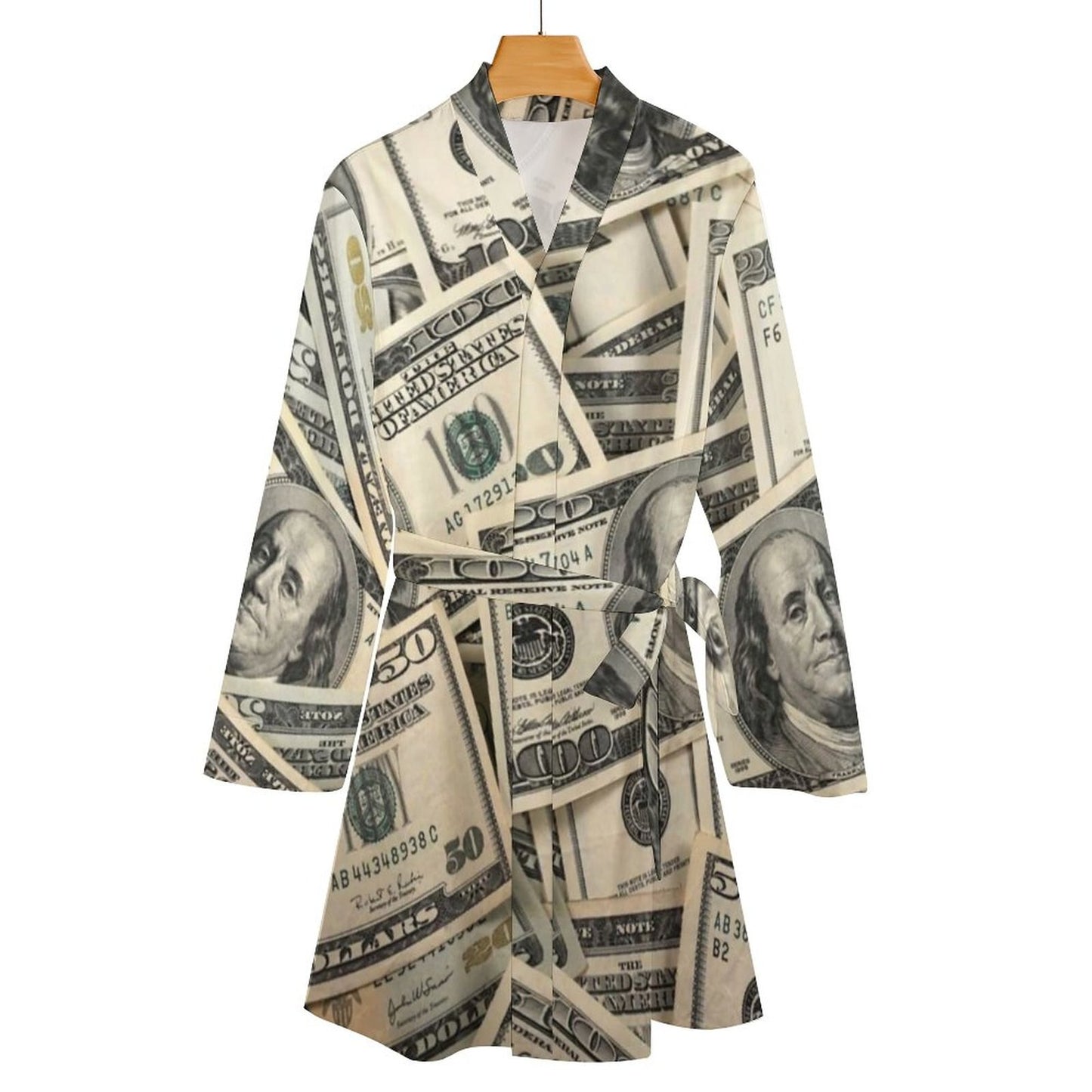 Dollar Pajama Robe Money Wrap Comfortable Dress Wife Printed Lounge Hot Sleepwear