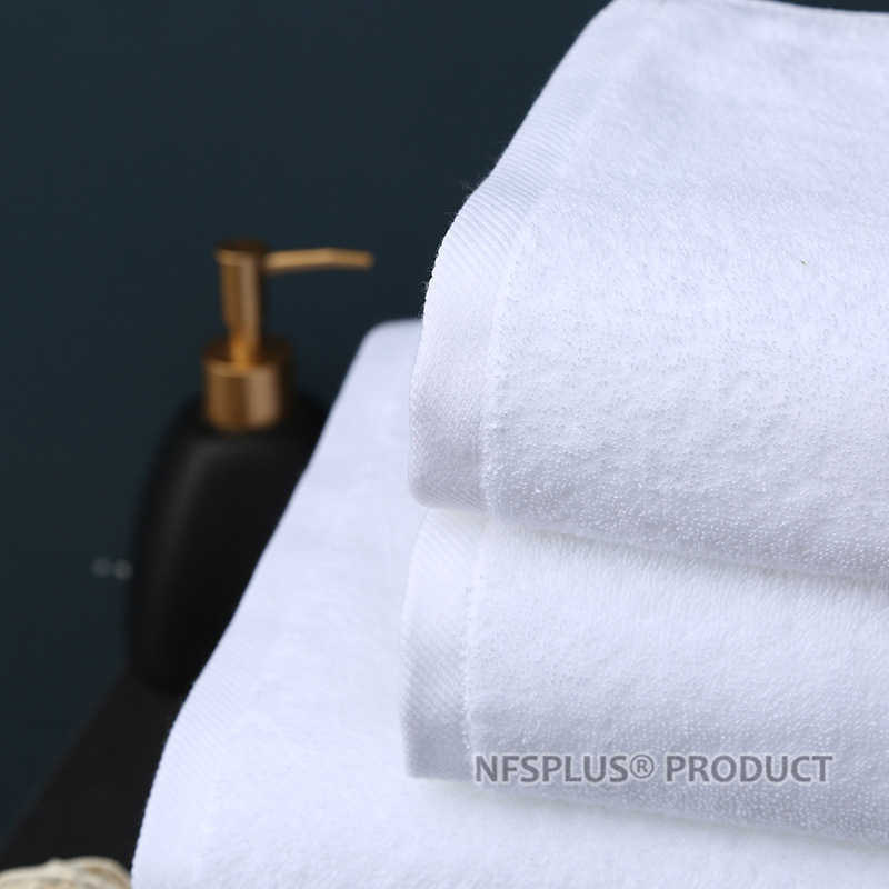 Thicken Bath Towel For Adults 100% Cotton Pure White Heavy Terry Absorbent Hand Face Towel For Bathroom and 5 Star Hotel