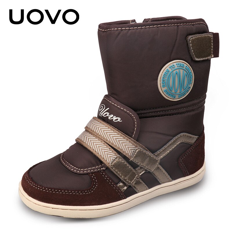 Hot Sale UOVO Brand Kids Shoes Winter Footwear Children Fashion Baby Warm Beatiful Girls Short Boots Size #26-37