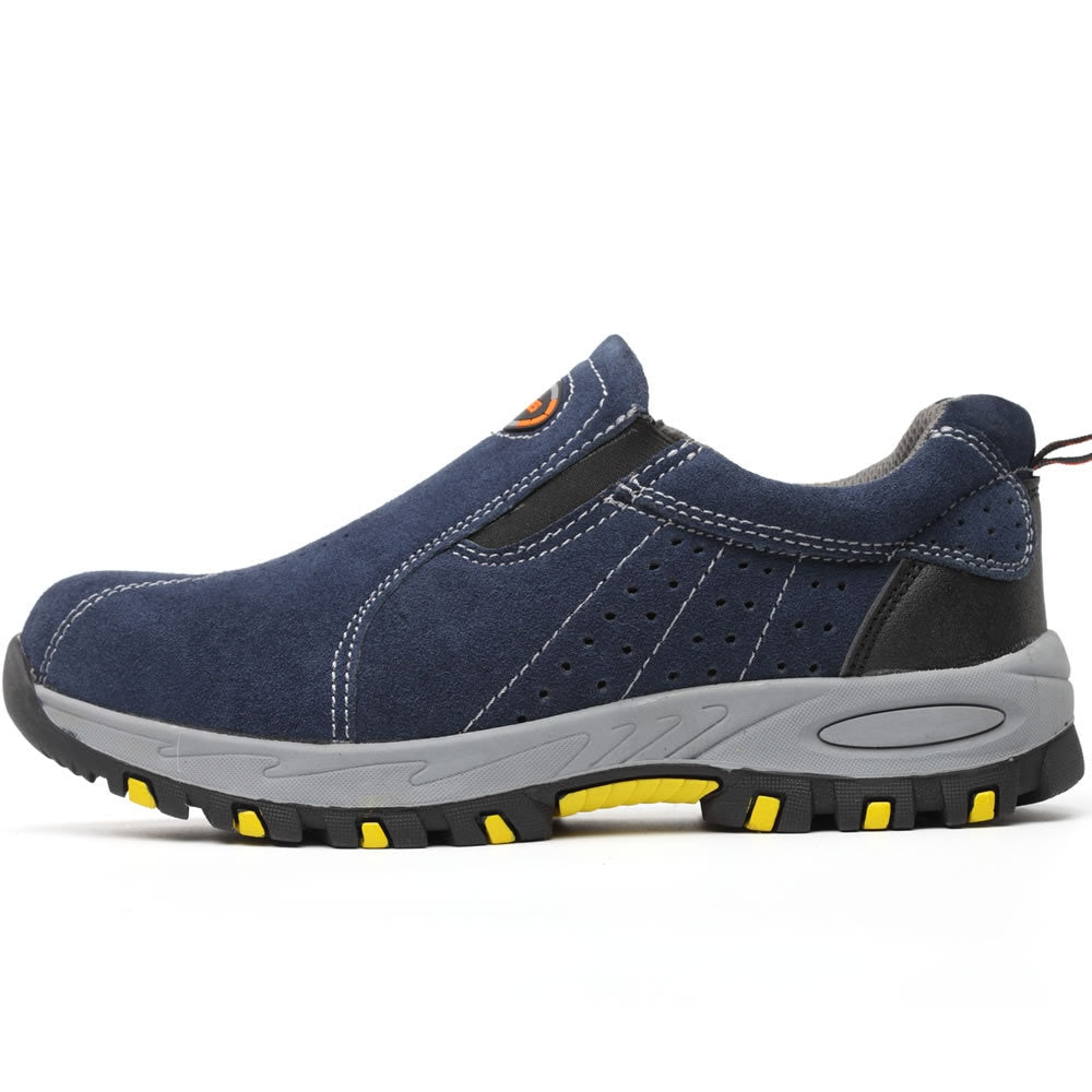 Labour Protection Safety  Work Boots Anti-Smashing Anti-Puncture Welding Welder Industrial Steel Toe  Men Slip On