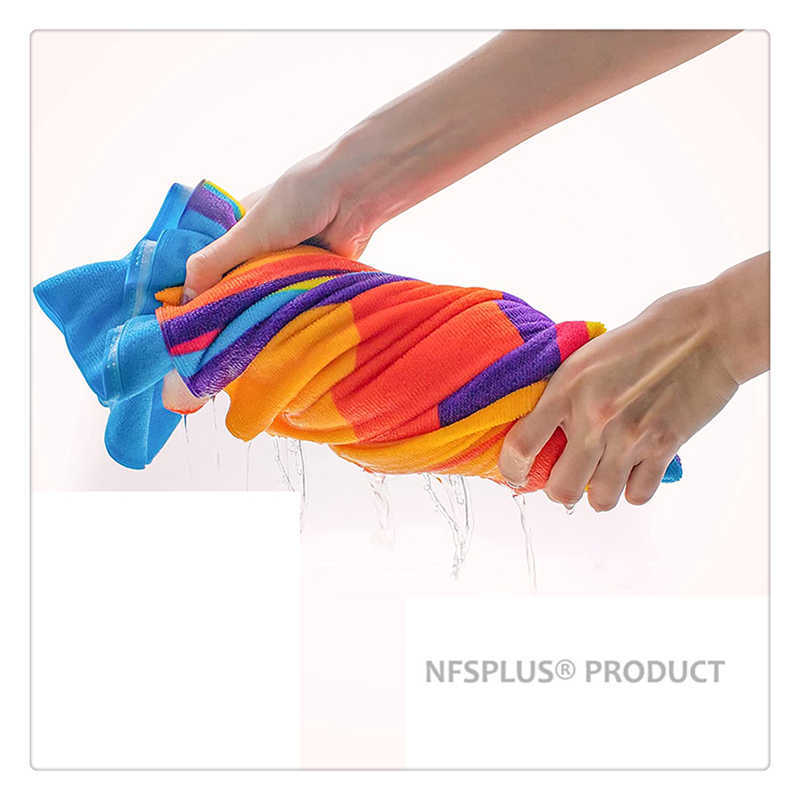 Rainbow Beach Towel Microfiber Bath Towels For Adults Quick Dry Super Soft Absorbent Sport Washcloth For Swim Yoga Gym Spa Run