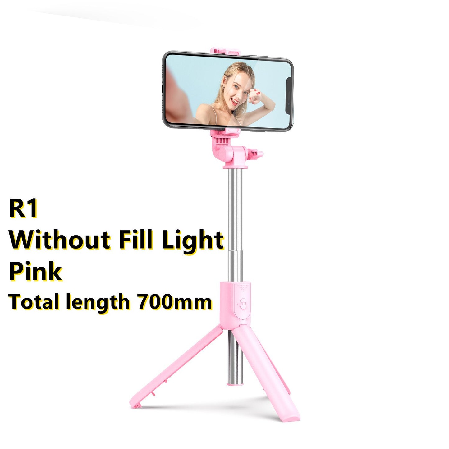 New Wireless Bluetooth Selfie Stick with Remote Control Shutter Retractable Mini Tripod Foldable with Fill Light Photo Live