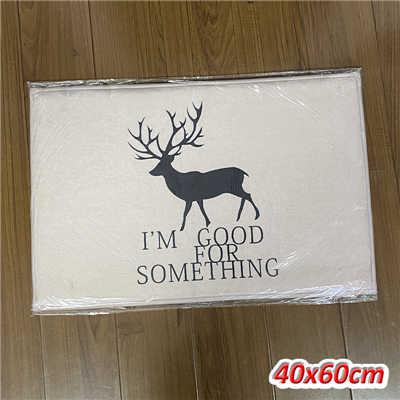 Home Decorative Doormat Entrance Door Mat Cartoon Designs Flannel Fabric PVC Dotted Anti-Slip Floor Mats Carpets Area Rugs