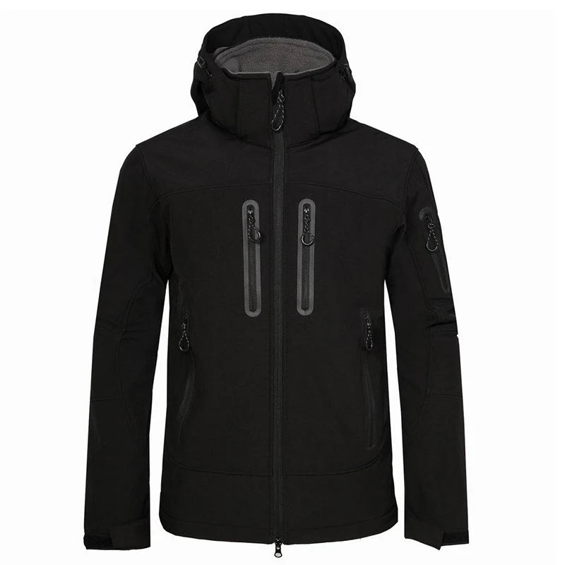 TRVLWEGO Woman Man Hiking Camping Jacket Hooded Windbreaker Soft Shell Winter Warm Trekking Casual Outdoor Sports Climb Coat