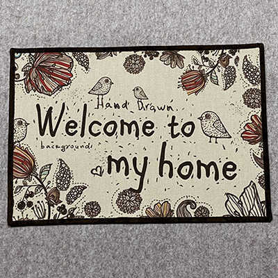 Home Decorative Door Mat Entrance Doormat Indoor Hallway 40x60cm Cotton Linen Printed Japan Style Anti-Slip Floor Carpet Rug