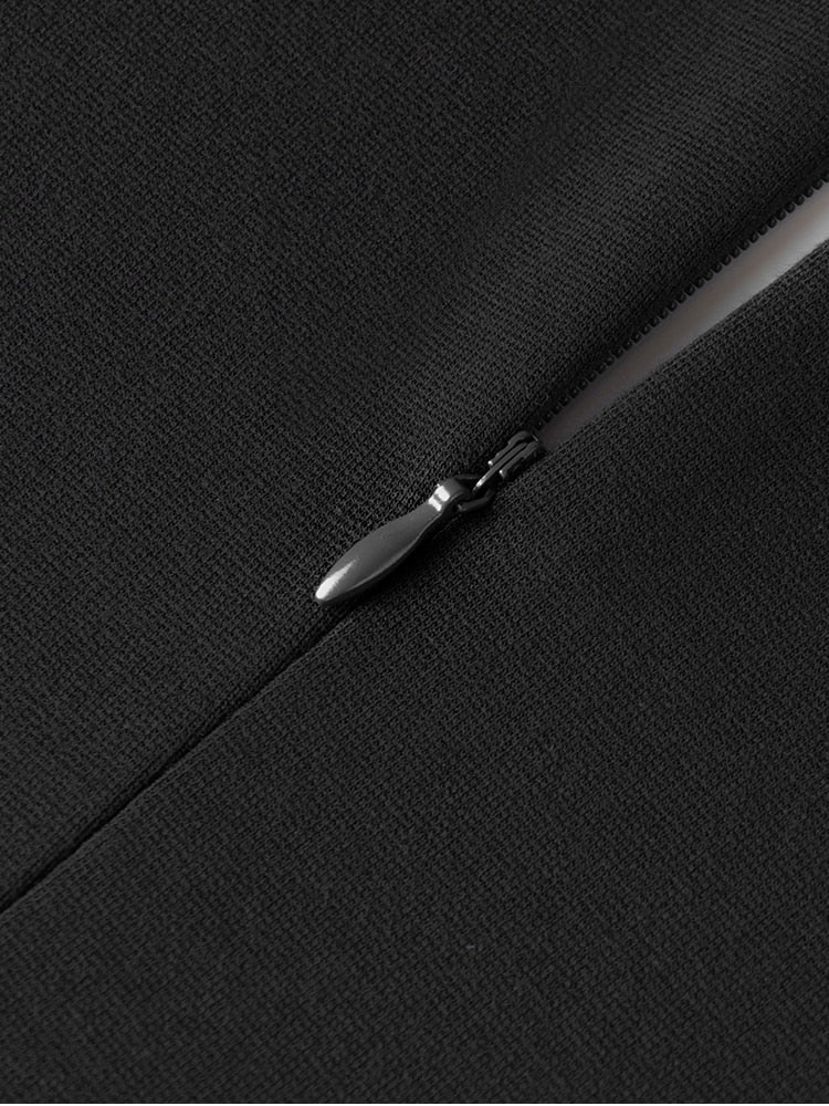 Nice-Forever Autumn Women Classy Pleated Plain Dresses Formal Business Elegant Flare Dress A318