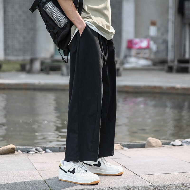 Japanese Vintage Brown Cargo Pants Streetwear Joggers Men&#39;s Clothing Baggy Pants Sweatpants Male Casual Wide-leg Pantalettes