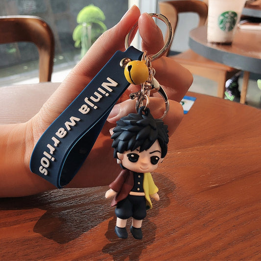 Anime Demon Slayer Figure Lanyards Anime Kamado Tanjirou Strap Holder Lanyard Nezuko Dolls Hanging Rope