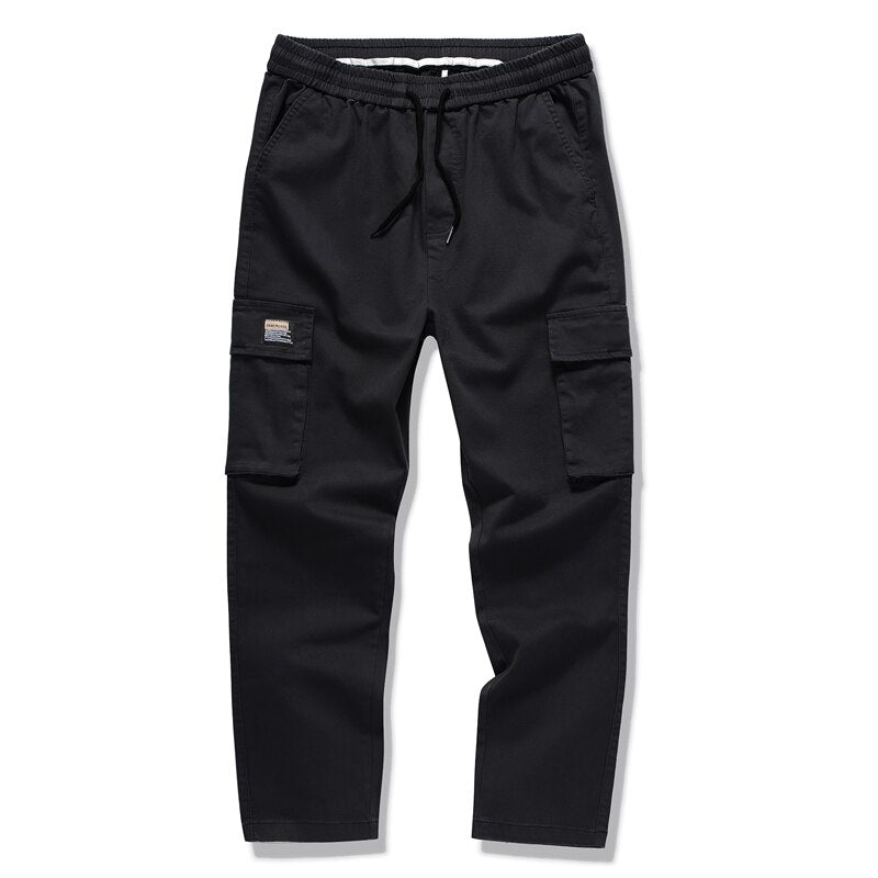 New Cargo Pants Men Jogger Casual Trousers Mens Multi-Pocket Cotton Sweatpants Streetwear Elastic Waist Full Length Pants Man