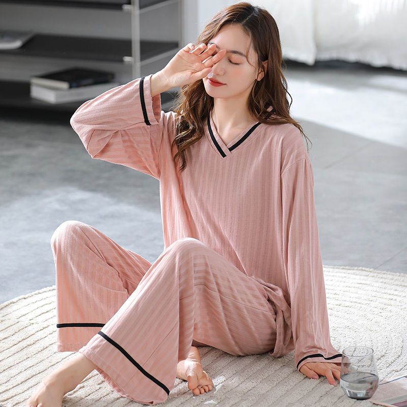 Summer Knitted Cotton Elegant Pajamas Set Women Pyjamas Polka Dots Sleepwear Nightwear Pijama Mujer Plus Size Calf-Length Pants