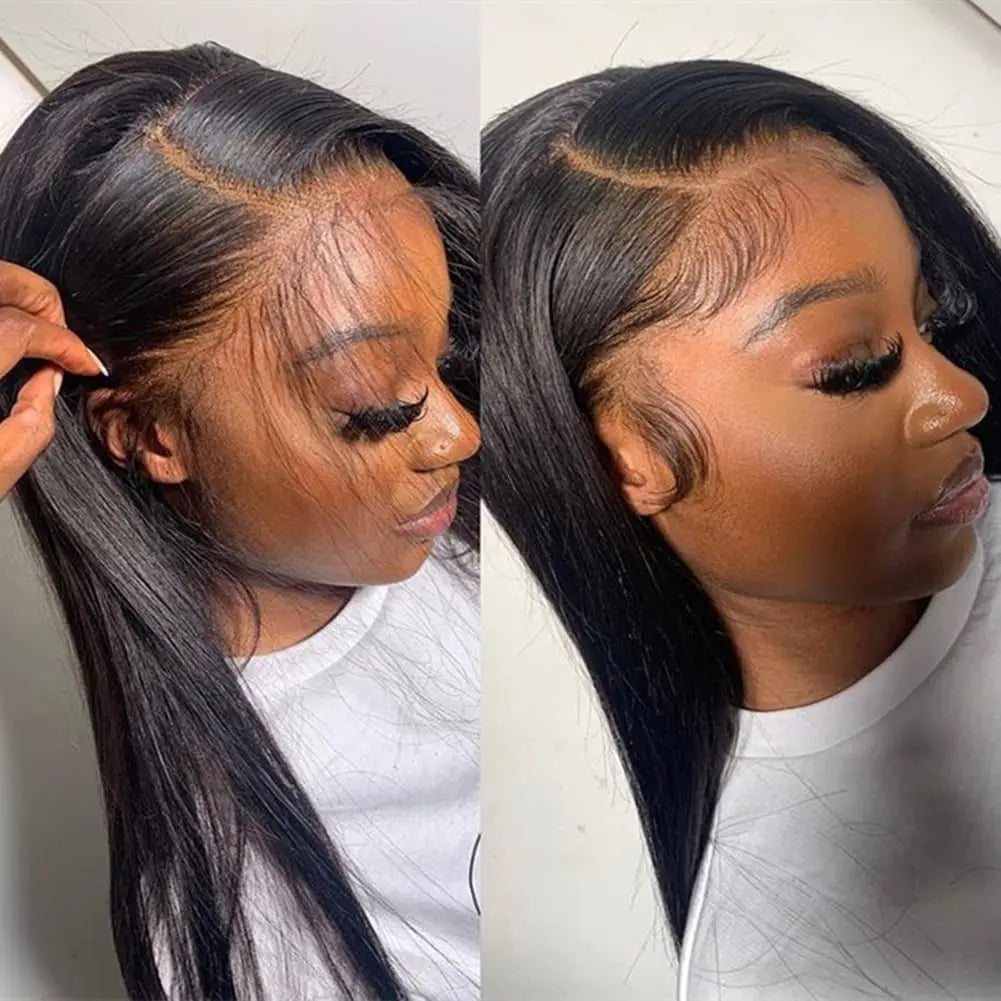 HD Transparent 13x4 13x6 Straight Lace Front Wig Brazilian Pre Plucked Lace Frontal 100% Human Hair Wigs For Women 4x4 5x5 Wig