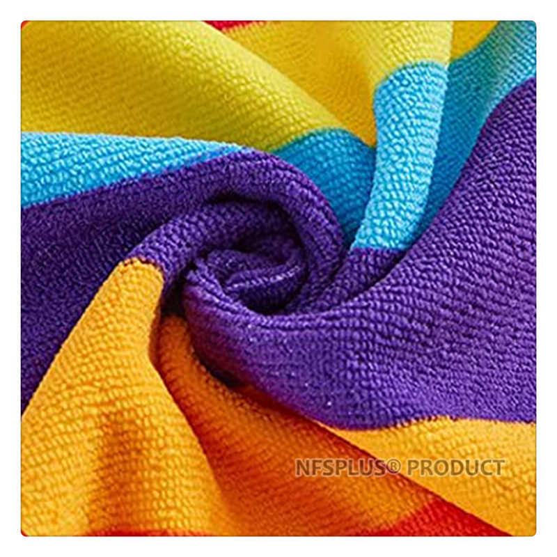 Rainbow Beach Towel Microfiber Bath Towels For Adults Quick Dry Super Soft Absorbent Sport Washcloth For Swim Yoga Gym Spa Run
