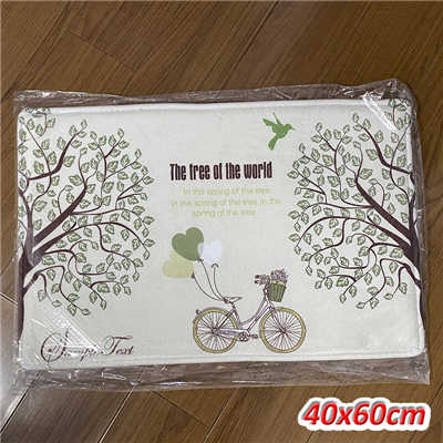 Home Decorative Doormat Entrance Door Mat Cartoon Designs Flannel Fabric PVC Dotted Anti-Slip Floor Mats Carpets Area Rugs