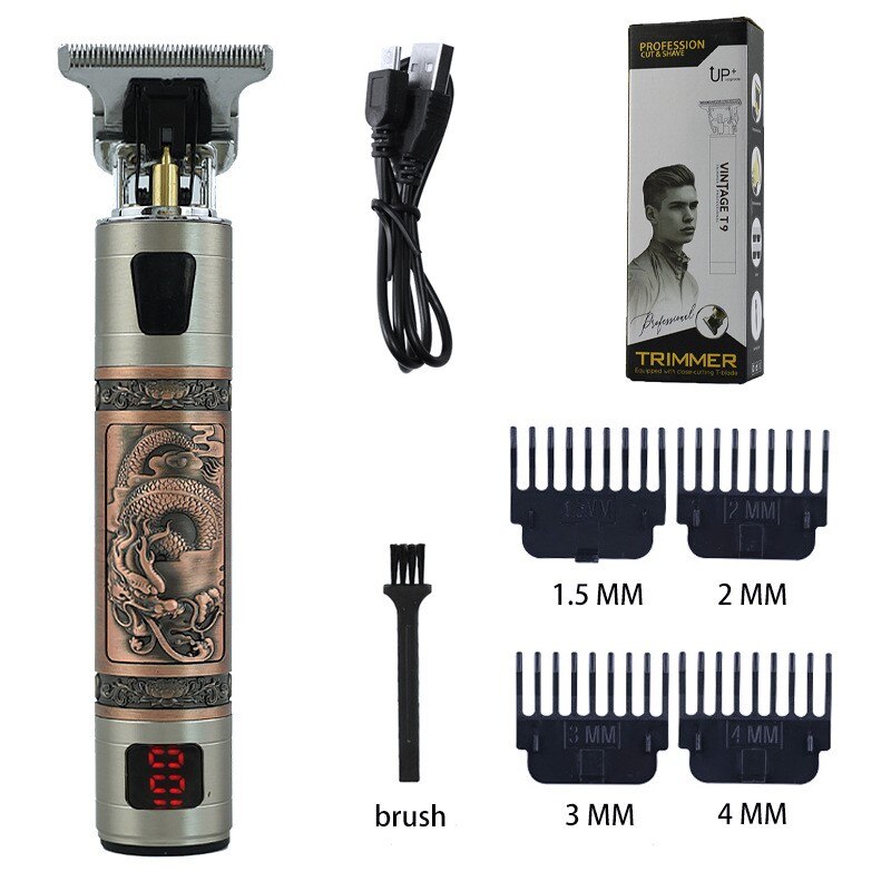 2022 T9 0Mm Professional Hair Clipper Beard Trimmer Electric Rechargeable Men Hair Shaver Beard Barber Hair Cut Cutting Machine