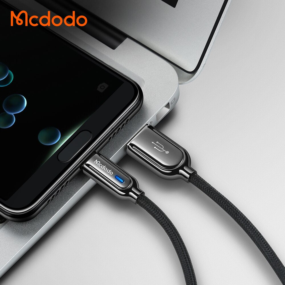 Mcdodo 1M/1.5M Auto Power Off Original Smart Usb C QC4.0 3.0 Fast Quick Charge Smart Type C Date Cable for Android Devices