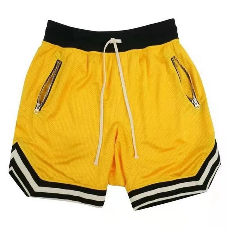 Plain Gym Shorts Men Mesh Running Shorts Quick Dry Loose Sports Basketball Training Shorts Male Sportswear Summer Fitness Shorts