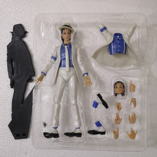 Collection Michl Michael Jackson Smooth Criminal Moonwalk Action Figure PVC Model Toys Doll Display 14CM