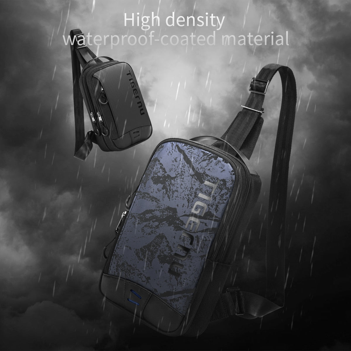 Lifetime Warranty Chest Bag For Men Cool Style Men Shoulder Bag 9.7inch IPad Bag Casual Male Crossbody Bag Lightweigt Mini Bags
