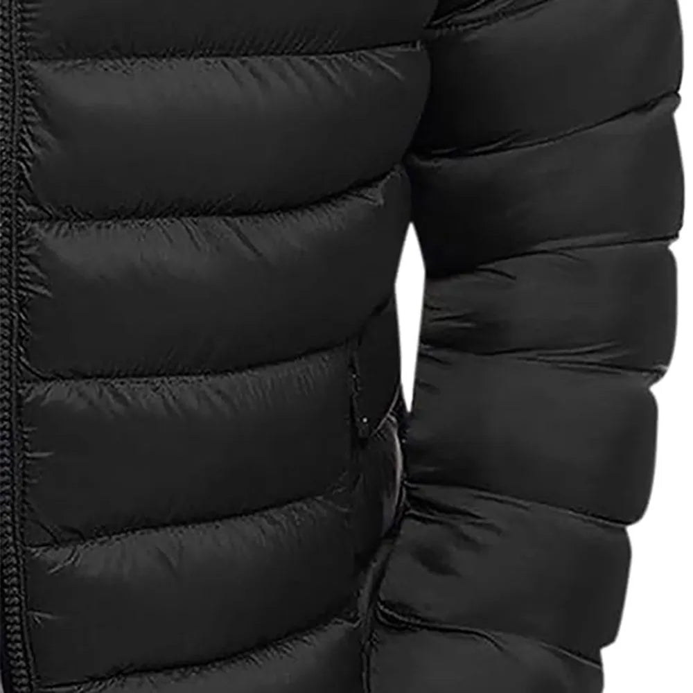 Hot Sale Thick Men’s Warm Zipper Jackets Winter Casual Streetwear Sports Fitness Coats Solid Color Windproof Padded Down Jacket