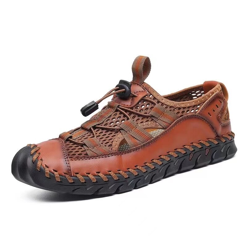 Hot Summer Men&#39;s Sandals Outdoor Mesh Sandals Soft Clogs Men Sandals Slides Handmade Dropship Sandals Roman Outdoor Slippers