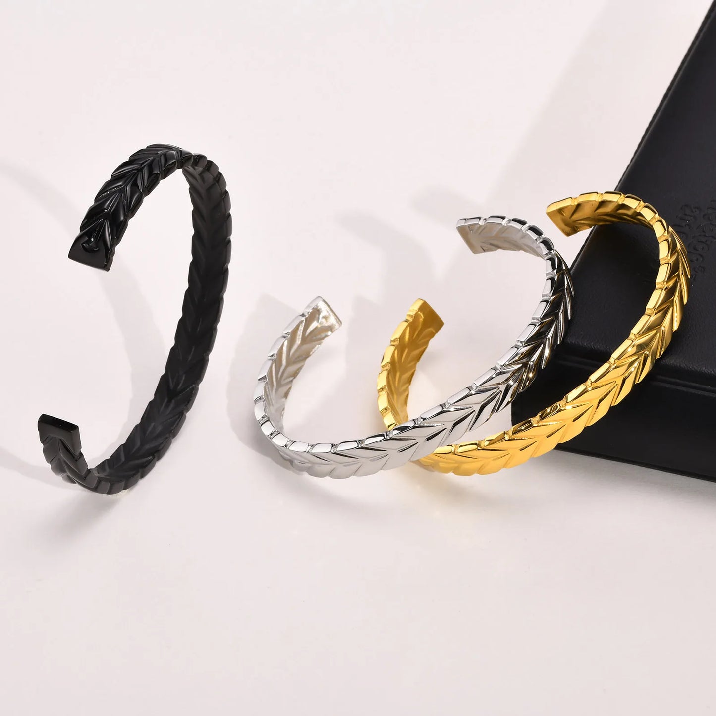 Mens Cuff Bangle,Stainless Steel Braiding Design Cuff Bracelet for Men, Stacking Bracelet,Gents Jewelry