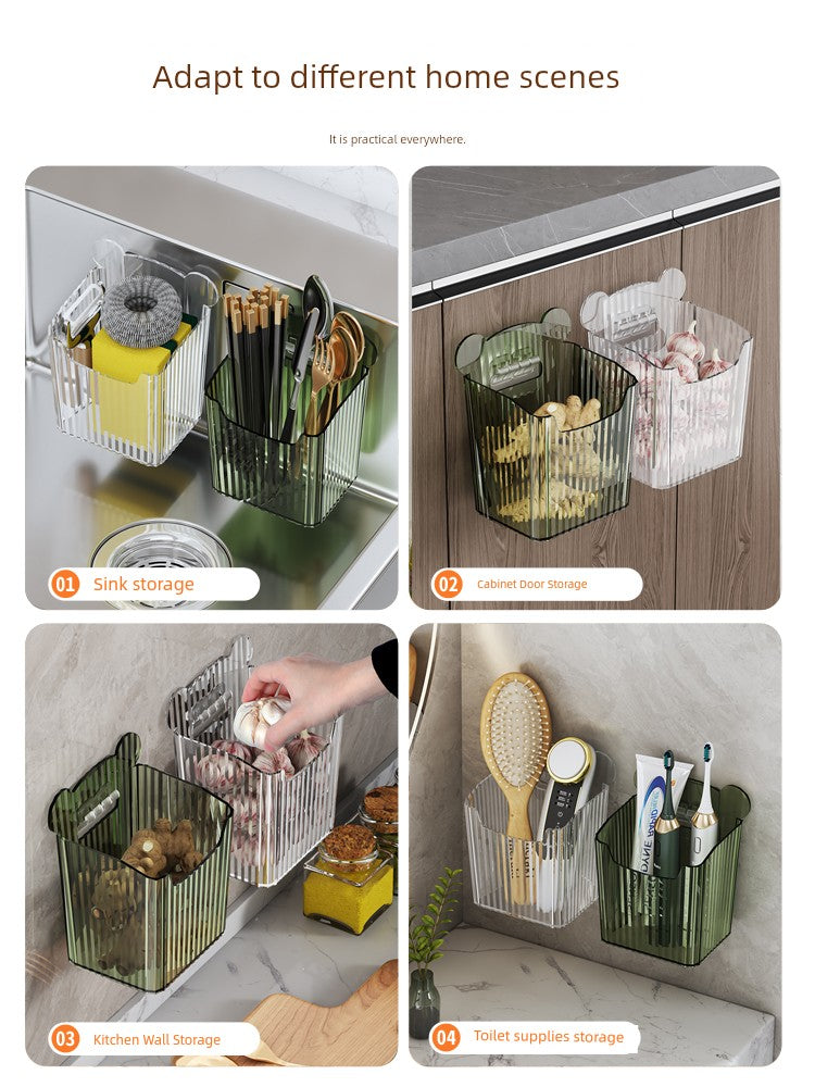 Wall-Mounted Ginger and Garlic Acrylic Vegetable Kitchen