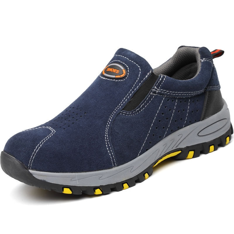 Labour Protection Safety  Work Boots Anti-Smashing Anti-Puncture Welding Welder Industrial Steel Toe  Men Slip On