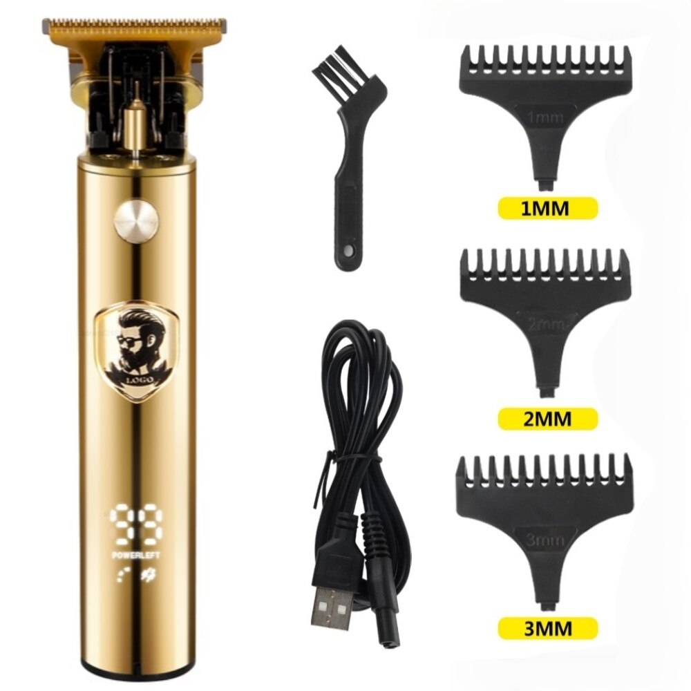 Direct Charge Hair Trimmer For Men Rechargeable Shaver Beard Barber Hair Electric T9 Cutting Machine Digital Display LCD Fader