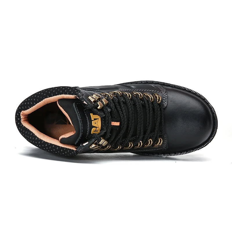 New men's boots, high-quality genuine leather Martin boots, warm and breathable motorcycle shoes, outdoor sports hiking boots, w