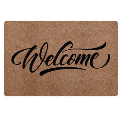 Home Deocorative Doormat Front Door Mat Outdoor Indoor Black Coffee Polyester Fiber Anti-Slip Floor Mat Carpet Shoes Clean Mats