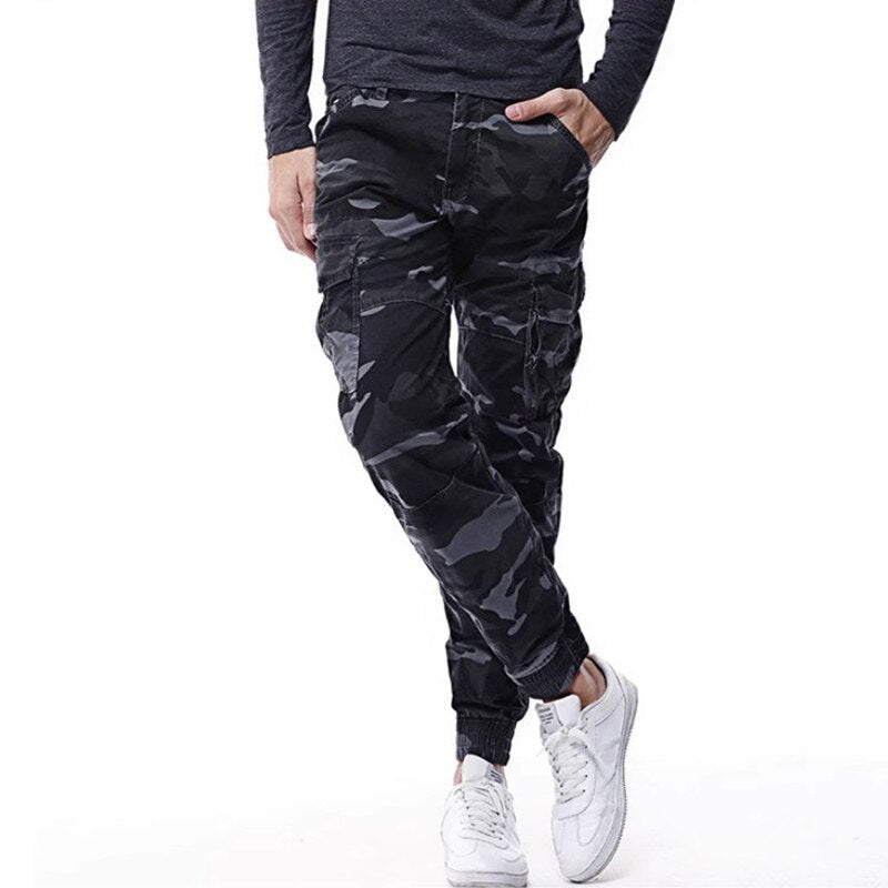 2023 New Brand Mens Cargo Pants Camouflage Men Streetwear Track Pant Military Pencil Pant Zipper Fly Casual Youth Joggers
