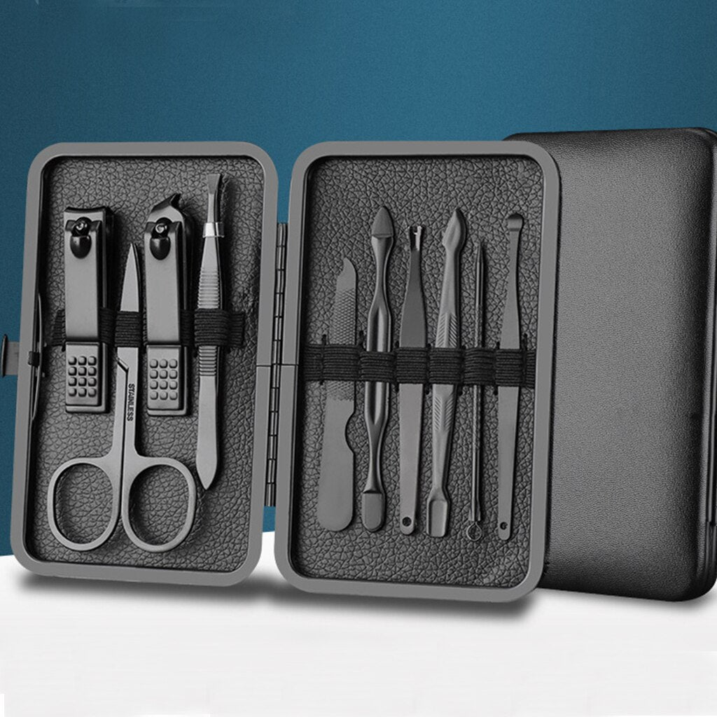 7/10/16/18 pcs Manicure Cutters Nail Clipper Set Household Stainless Steel Ear Spoon Nail Clippers Pedicure Nail Scissors Tool