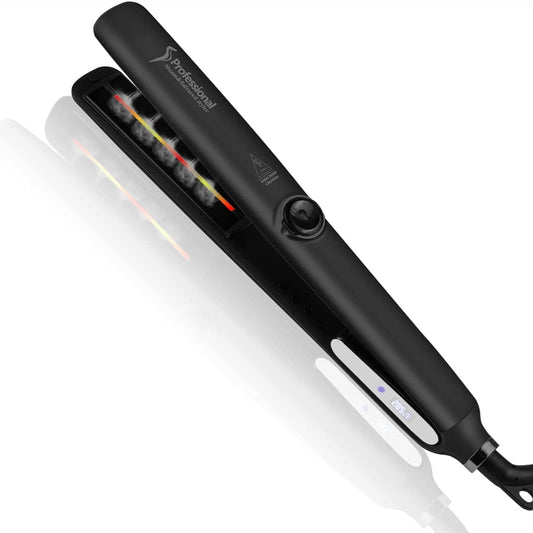 Steam Hair Straightener Ceramic Coating Plates LCD Display Flat Iron MCH Heating Hair Styling Tools with Infrared Function Gifts