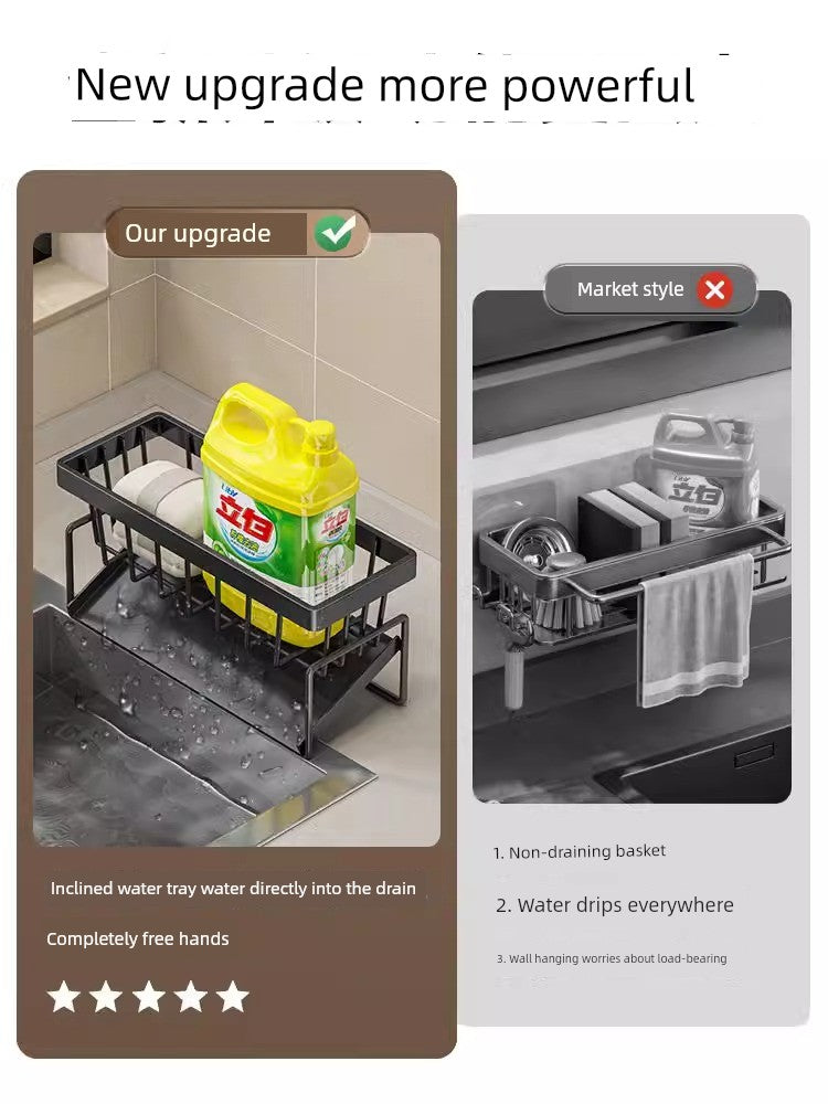 Rag Faucet Handy Gadget Countertop Kitchen Rack