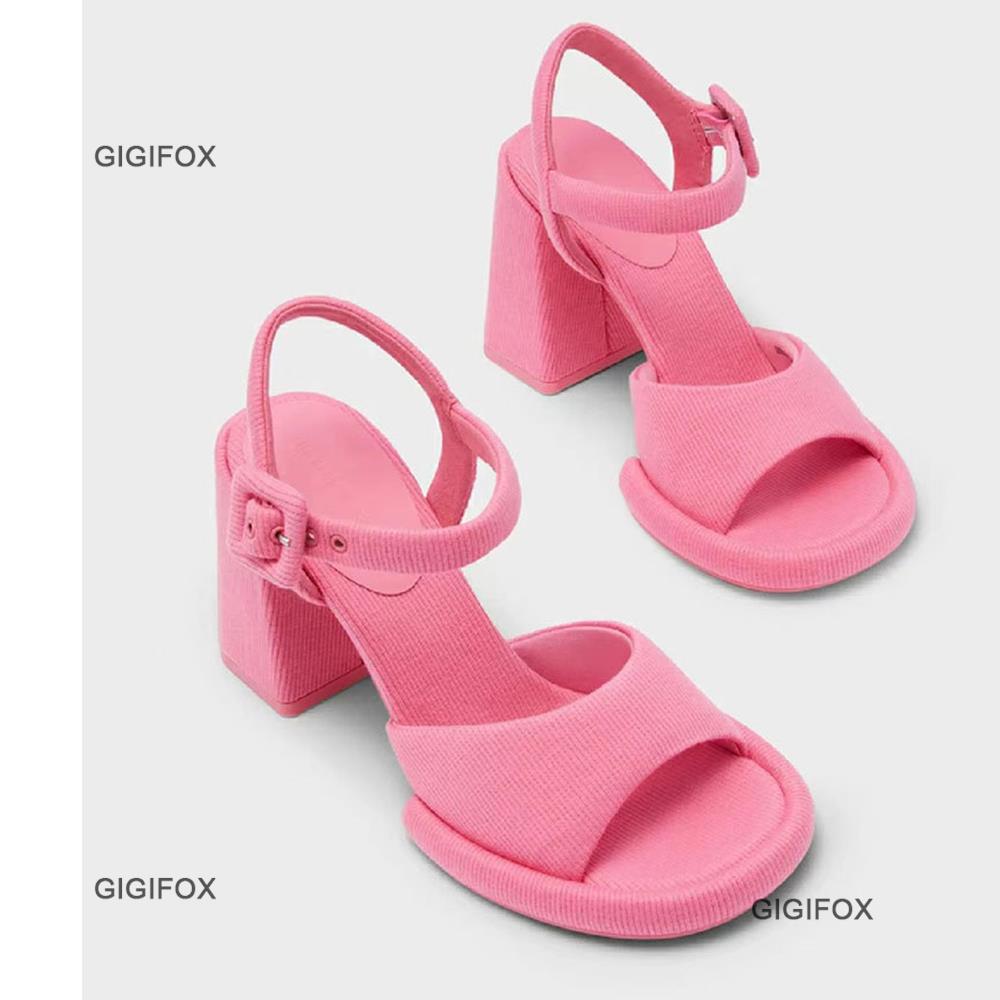 GIGIFOX Brand Open Toe High Heels Ankle Strappy Sandals For Women Fashion Sexy Elegant Designer Luxury Summer Heeled Shoes