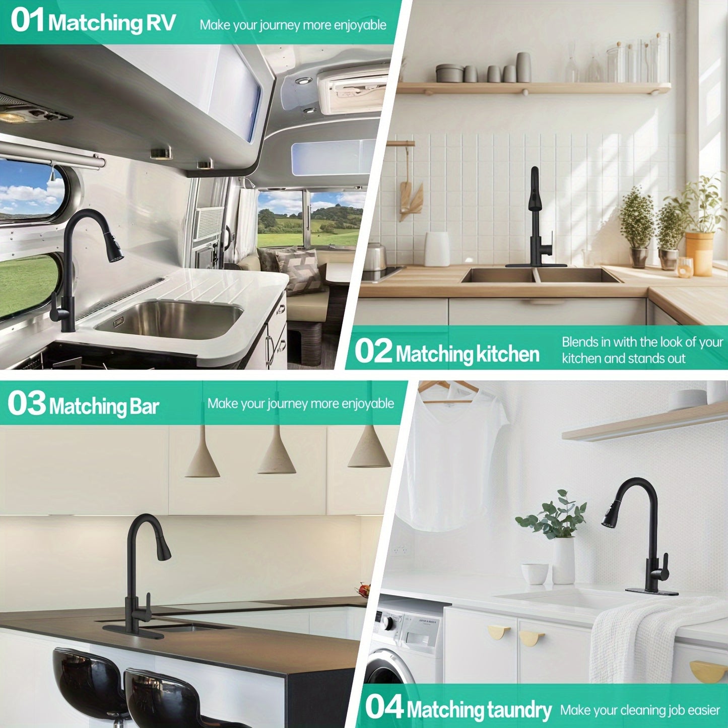 ECLERBC Single Handle High Arc Brushed Nickel Pull Out Kitchen Faucet, Single Level Stainless Steel Kitchen Sink Faucets With Pull Down Sprayer For Kitchen Bathroom (Brushed Nickel)