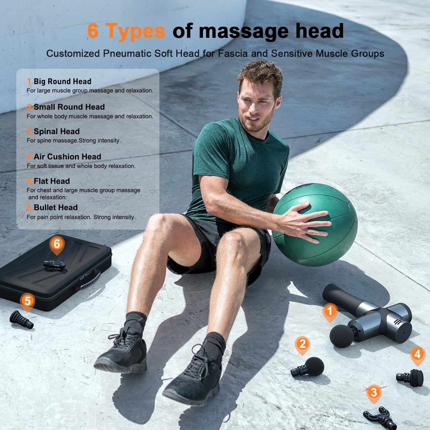 BOOSTER Pro 3 Deep Tissue Massage Gun Muscle Stimulator Body Massager, Fascial Gun Relax Therapy Low Noise for Fitness Shaping